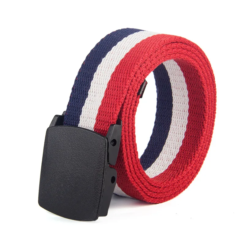 BL74 B7 GTS  Hot camping casual  Sale Fashion Polyester Knitted Elastic Braided Belt Men Rope Fashion Casual Fabric Canvas Belt