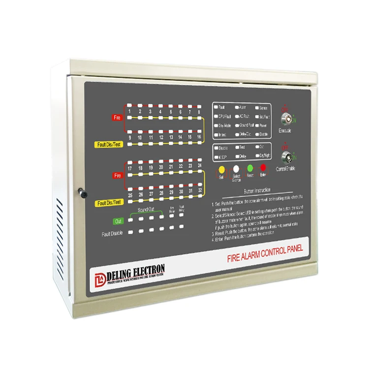 32 Zones Fire Alarm Control Panels Conventional Fire Alarm System Firefighting Equipment Manufacturer with Cheap Price