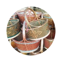 Rattan Woven Storage and Shopping Baskets with Handle Handmade Basket High Quality Product from Thailand