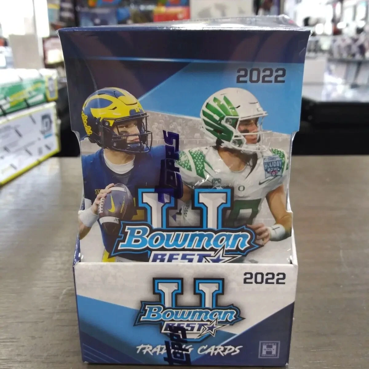 { US Standard Buy 3 get 1 free 2022-23 Bowman Univer-sity Best Football Hobby available in stock buy now