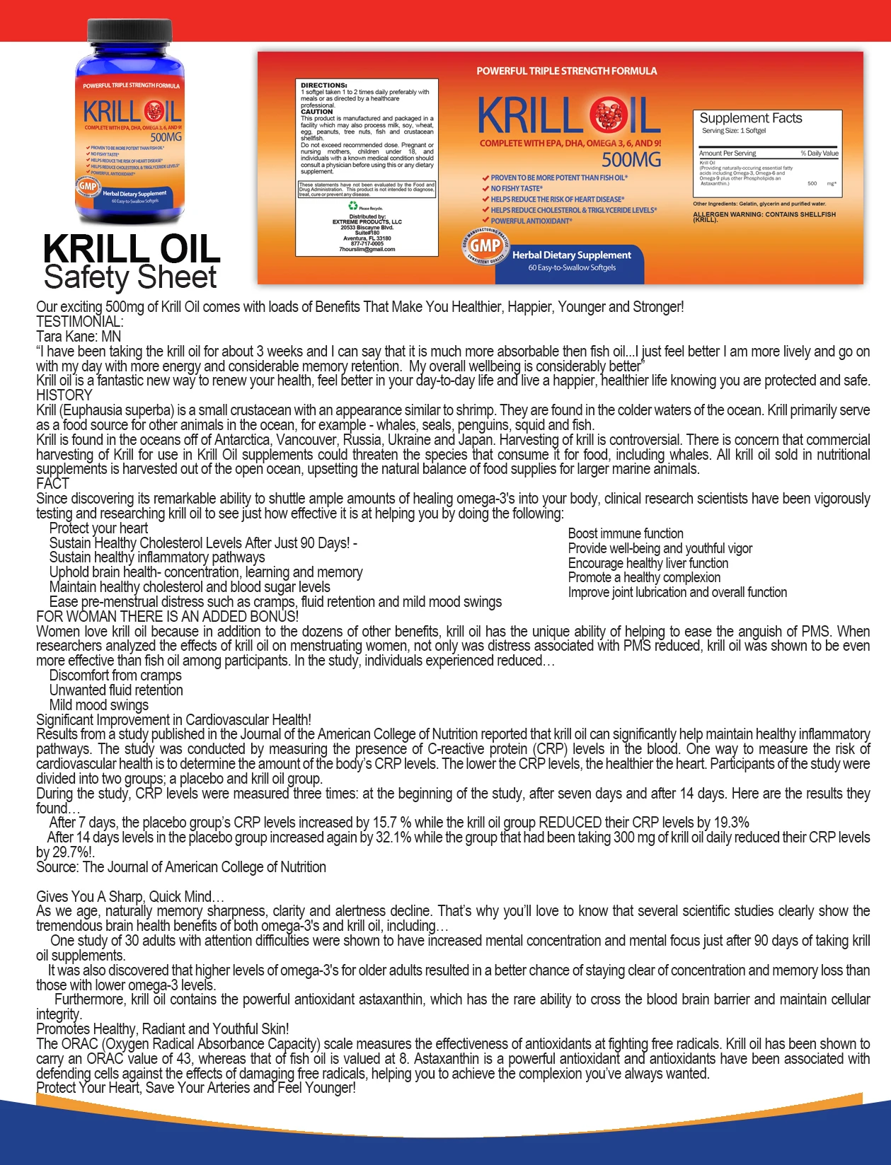 Natural Food Grade human health OEM krill oil softgel omega 3 krill oil