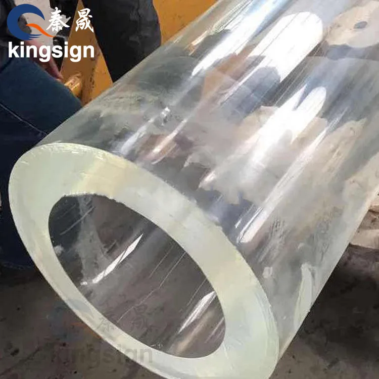 Kingsign excellent quality 10 years popular product once cast acrylic tube for high pressure test purpose