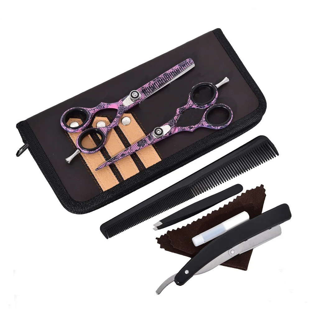 OEM ODM Professional Hair Cutting Scissors Kit Japanese Stainless Steel Barber Scissors Free Custom Logo