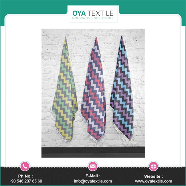 OYA HOME Peshtemal High Quality Organic Turkish Beach Towel 90 x 170 cm