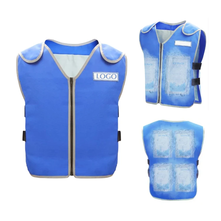 Summer Men and Women  Ice Pack Cooling Vest Cooling Clothes For Worker Fishing Cycling Chef
