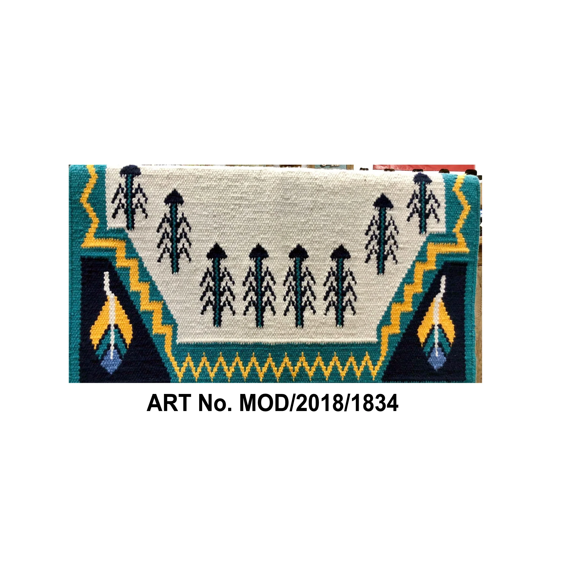 Equestrian Western Saddle Pad Breathable Horse Blanket with Glitter for Jumping and Dressage Filled with Wool and Felt