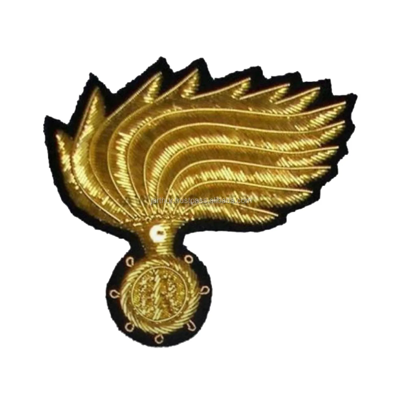 Best Quality Hand Made Embroidery Bullion Wire Badges New Style Embroidered Badge For Sale