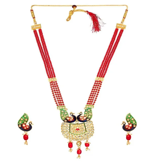 Amazing Indian Wedding Bridal Pachi Kundan heavy set with choker set and long earring in lowest price Wholesale Indian Necklace