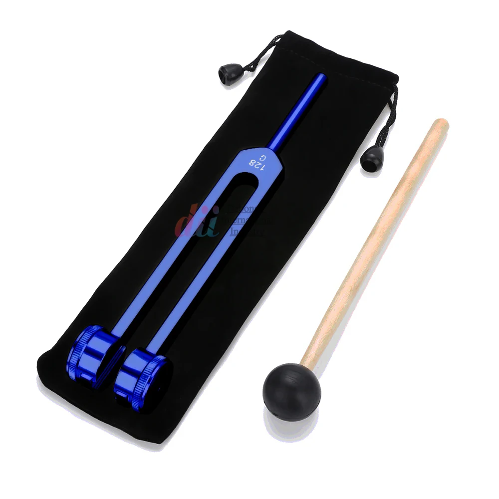 Aluminum Alloy Black Tuning Fork 432HZ 528HZ Professional Fork Tuner Medical Sound Healing Metal Tuning Forks with Hammer Gifts