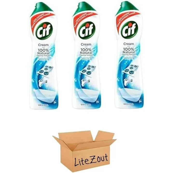 Cif Cream With Spray, 500Ml(3 Pack)
