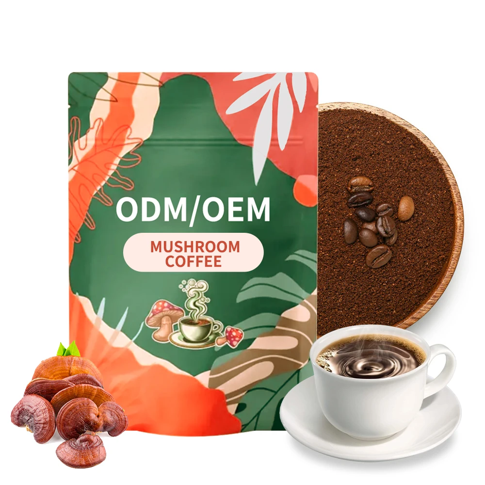 Private Label Organic Cordyceps, Reishi, Chaga, and Lions Mane Mushroom Coffee for Focus and Vitality