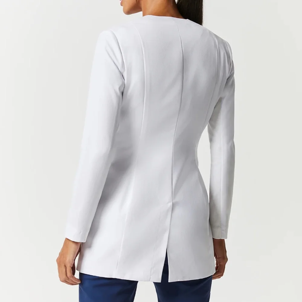 Hospital GOWN white long sleeved Business Blazer 100%cotton Long Sleeve Doctor Clothes White Lab Coats