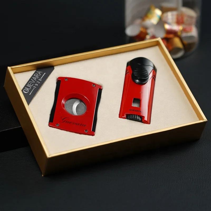 Cigar Accessories Luxury Cigar Lighter And Cutter Cigar Cutter And Lighter Set