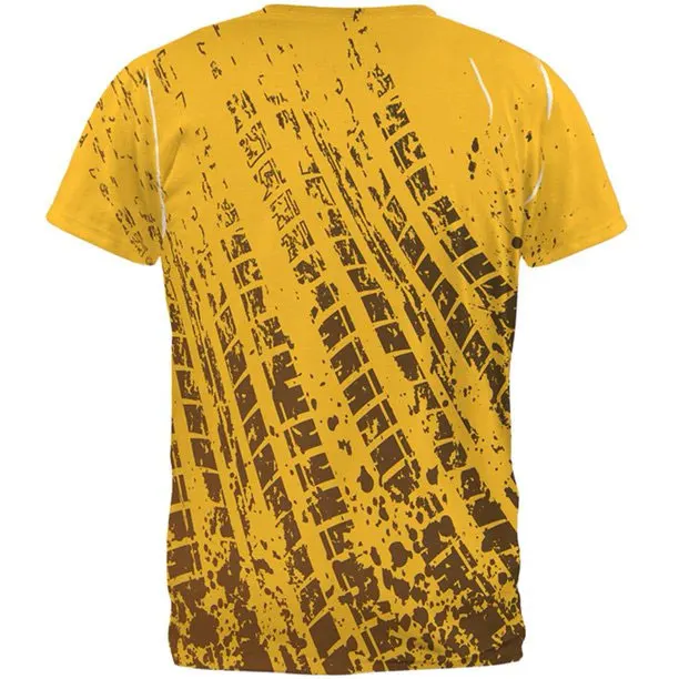 Wholesale Customized Mud & Tire Tracks All Over Adult sublimation tshirts