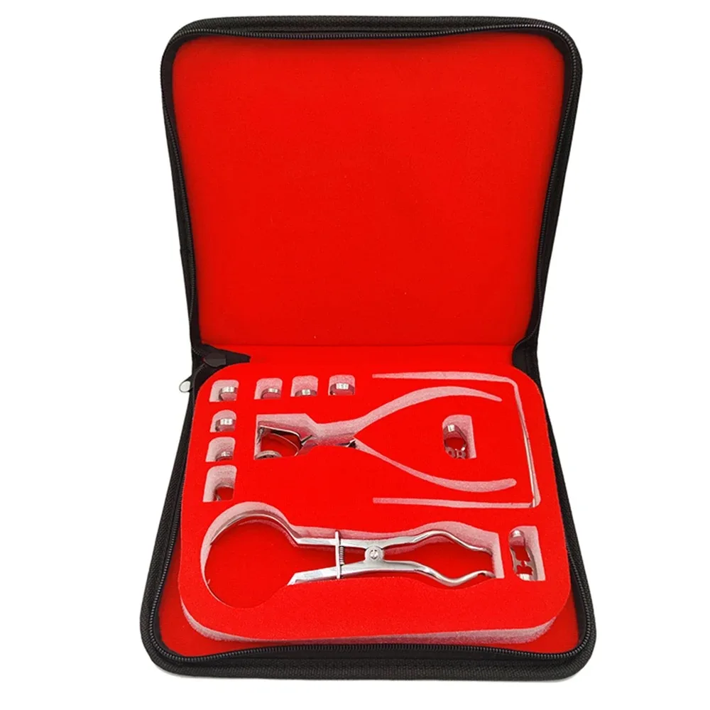 Dentistry Dam Hole Puncher Set Pliers Perforator Rubber Orthodontic Dental Tools with Dam Clips for Dentist CE dental equipments