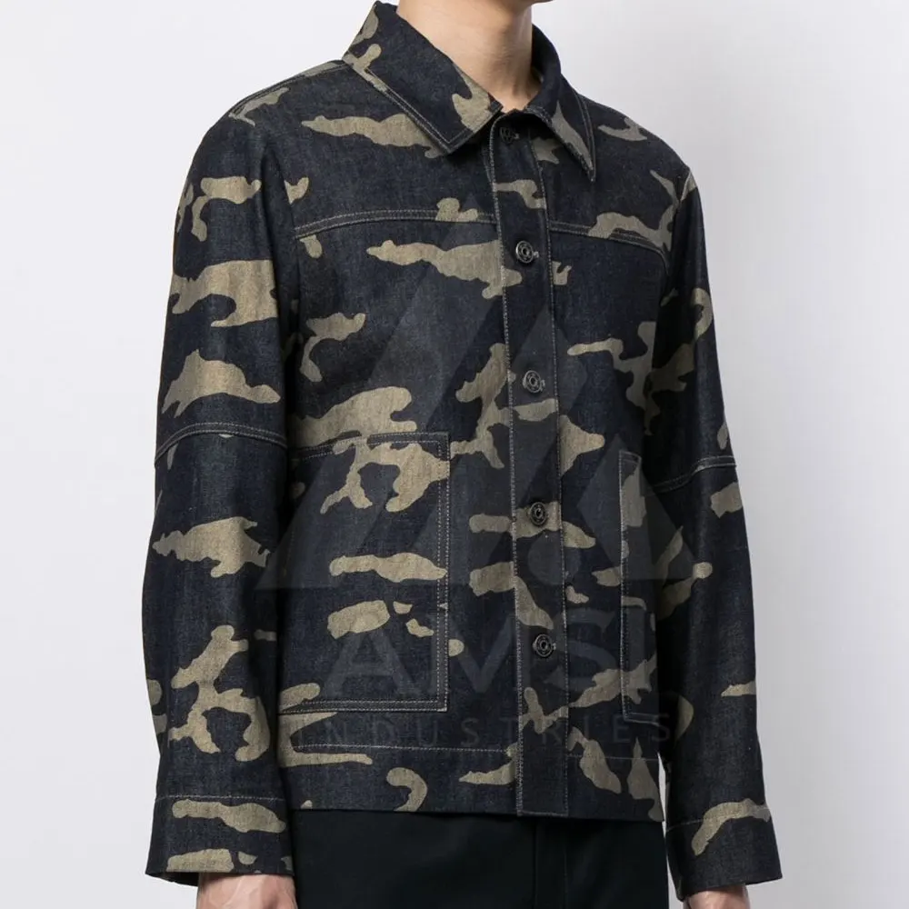 OEM Outdoor Wear Slim Fit Men Jean Jacket Covered Button Up Men Full Sleeves Jeans Jacket In High Quality
