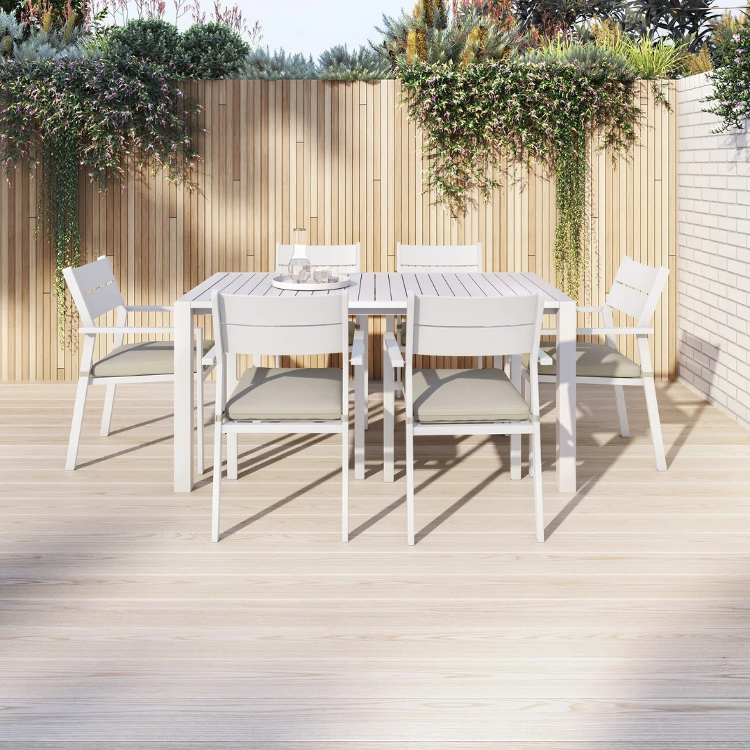 Outdoor Dining Furniture Garden Leisure Chair And Table Sets Aluminium Dining Table And Chair
