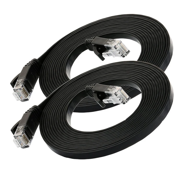 Cat 6e Ethernet Cable 10 ft, Flat Network Cable with Snagless Rj45 Connector for Ethernet Splitter, PS4,  High Soft LAN Cable