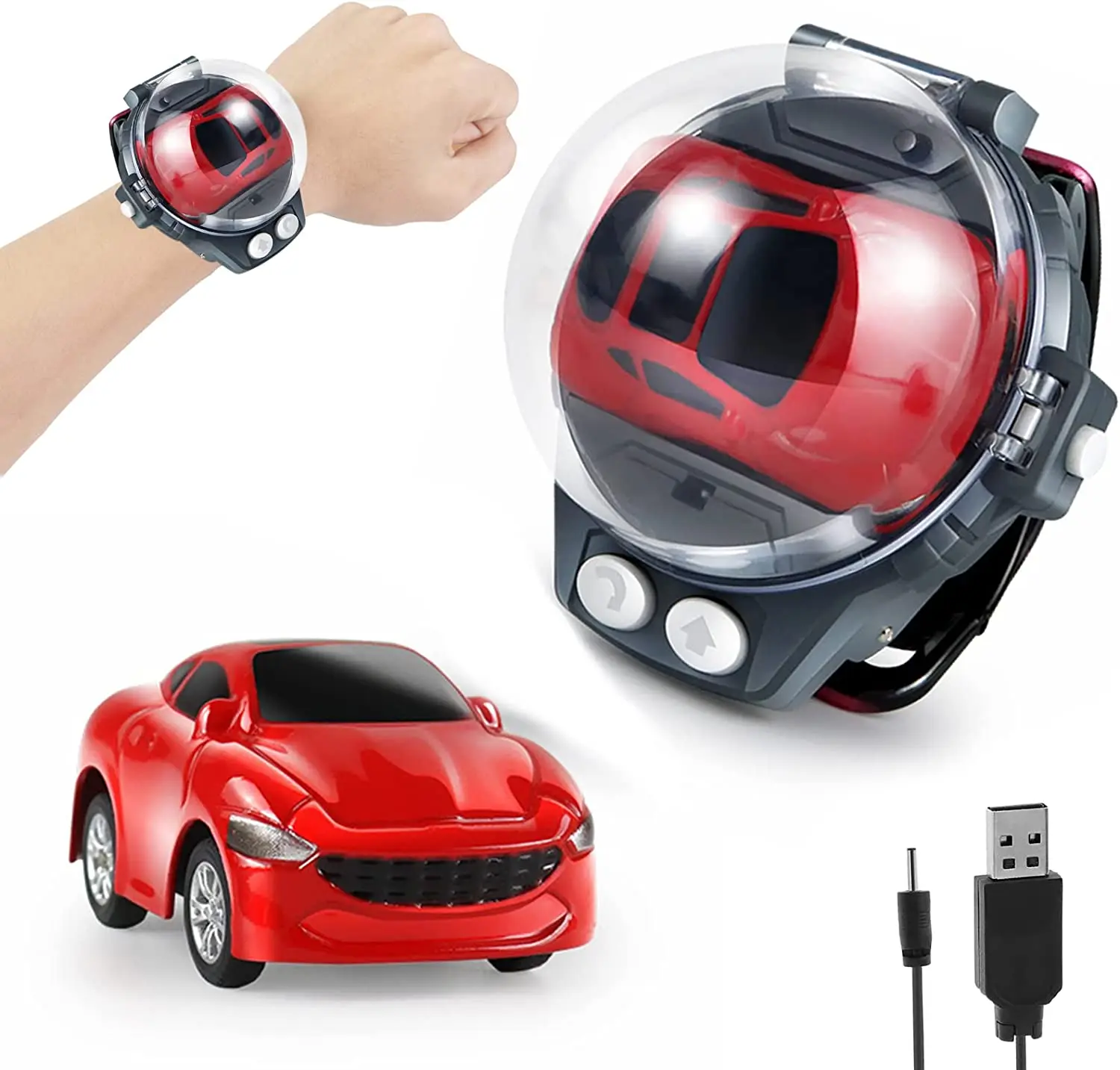 Kids Rechargeable Rc Mini Alloy Vehicle 2022 New Arrival Watch Remote Control Car Toy