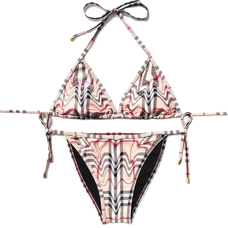 Custom 2 pieces crochet swimsuit women hot sexy swimwear fringe two piece bikini set