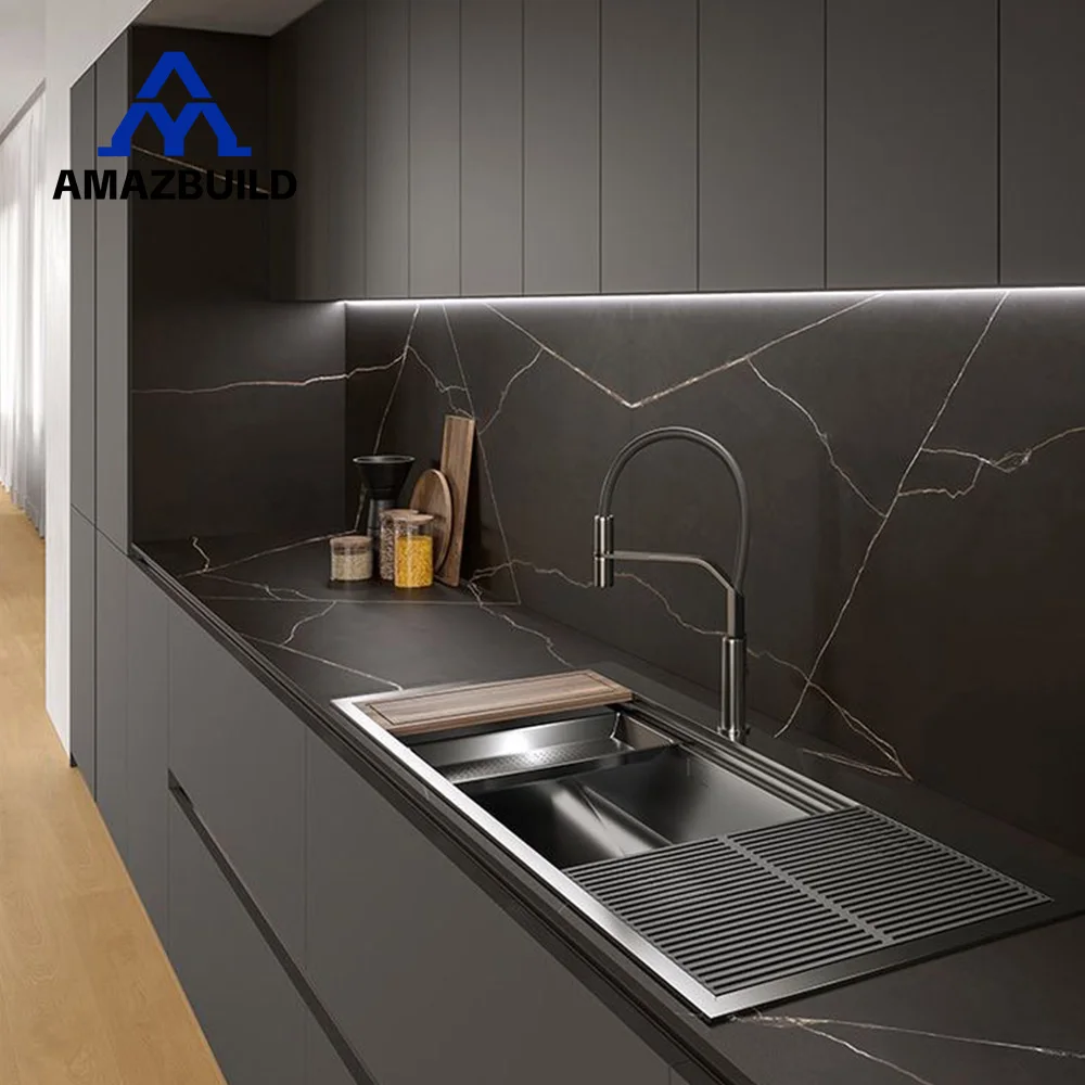 AMAZBUILD небольшие современные кухонные шкафы мебель от китайского завода