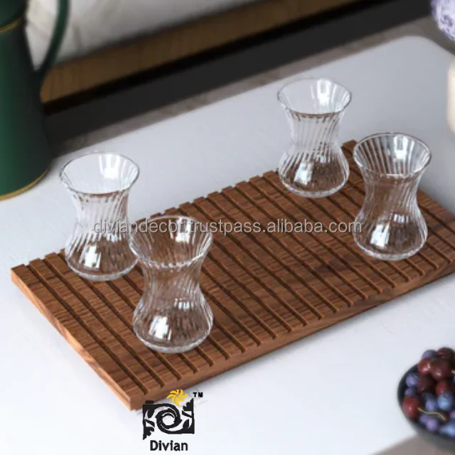 Ramadan Wooden Serving Tray Chocolate Fruit Platters Home Hotel Acacia Wood Tray Best Eid Decor Dry Fruit Tray For Middle East