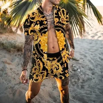 Hot Hawaii Hibiscus Print Cozy Lovers Clothing Custom Polynesian Tribal Casual Men Short Sleeve Dress Men Shirt Couples Suit