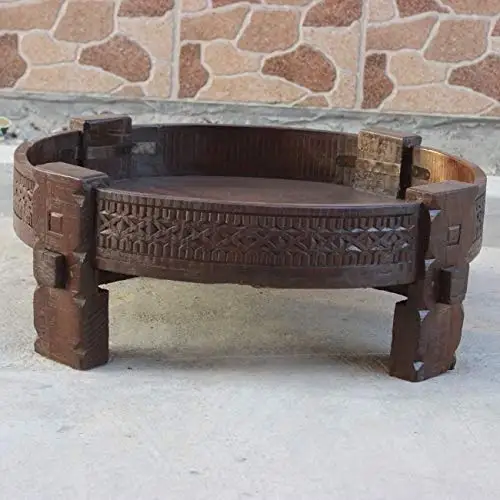 Reclaimed Solid Mango Wood Coffee Table Living Room Furniture Rustic Natural Wood Center Coffee Table Made in India