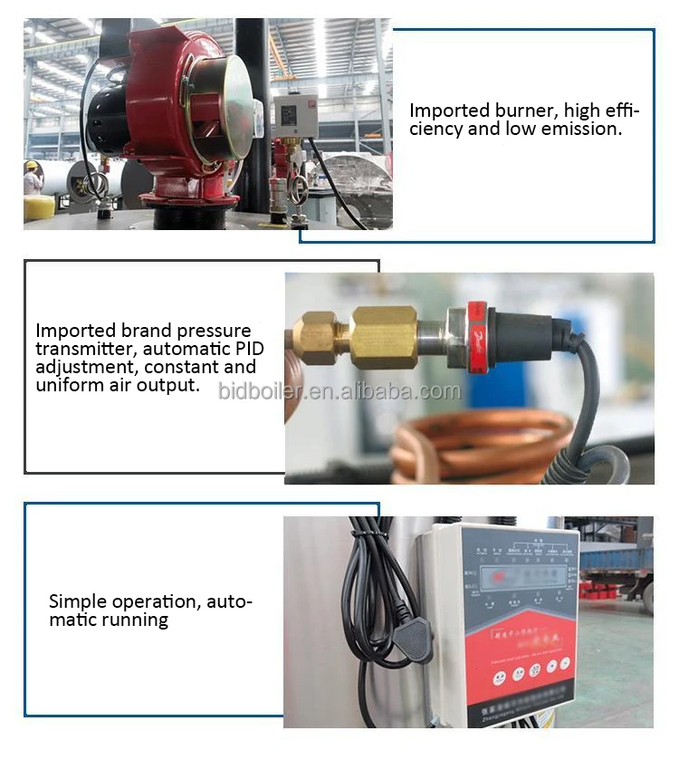 Industrial Automatic Lpg Nature Gas Fired Steam Boiler For Food And Beverage
