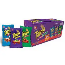 Takis Fuego Hot Chili Pepper & Lime Tortilla Chips 4oz (12-Bags)