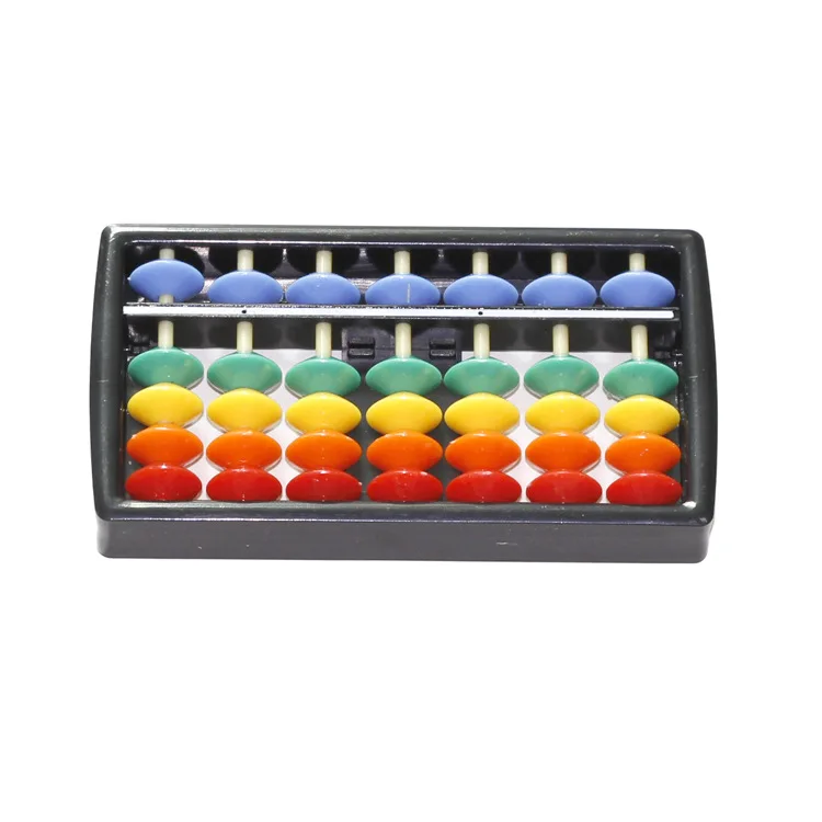 7 rods Student Abacus ABS Beads Colorful Plastic Soroban