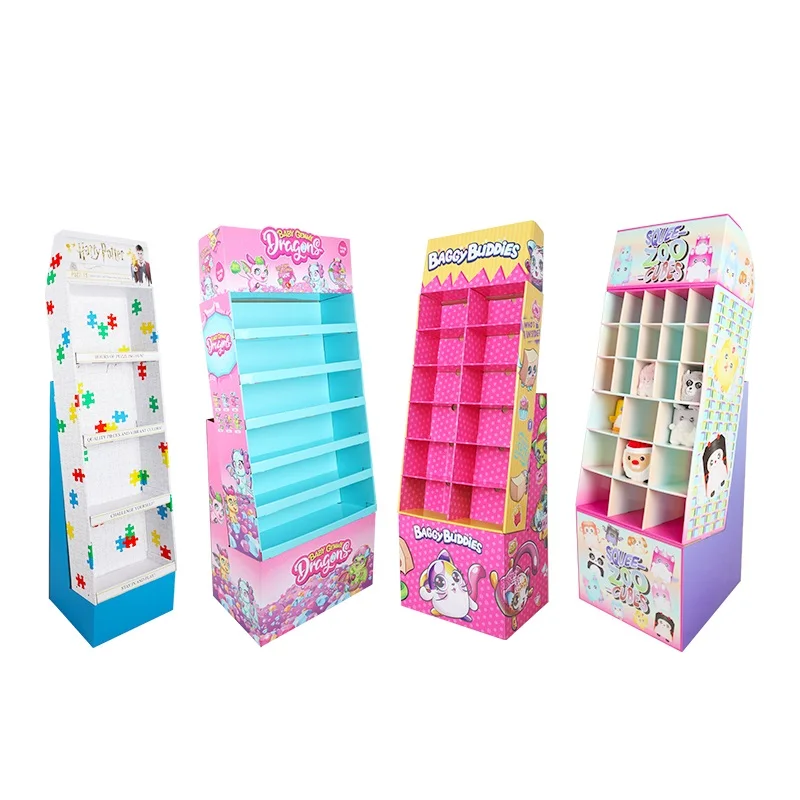 Corrugated Cardboard Display Racks for Kids Toys Paper Display Stand for Durable and Eye-Catching Presentation