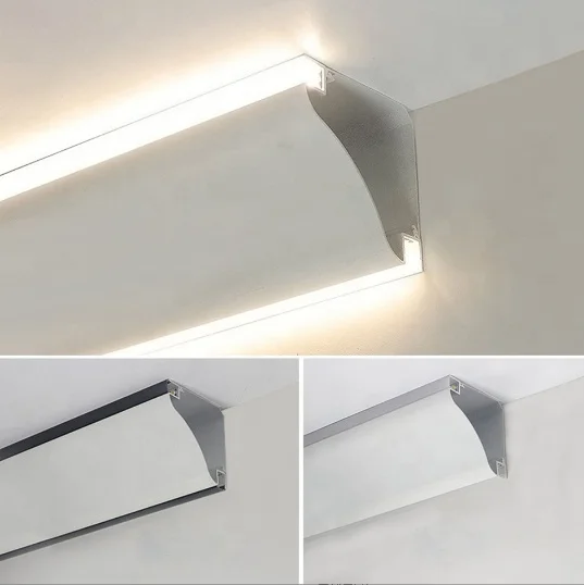 Индивидуальный Светодиодный Алюминиевый светящийся верхний угловой светильник используется для настенного углового свободного потолка