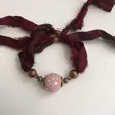 Arm Sari Silk Ribbon Wrap Yoga Bracelet for Women and Mensari silk ribbonsuitable for jewelry and bracelet )    3 COLOR SARI SIL