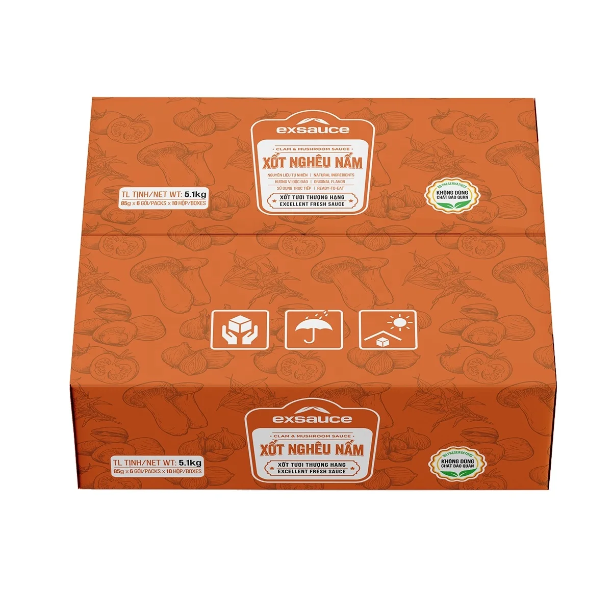 Best price Carton Clamp & Mushroom sauce For Food Condiments Delicious Taste Ready to eat Instant food mixed Salad rice