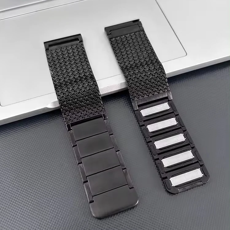 20mm 22mm  braided chain watch band magnetic stainless steel watch strap coolyep for Huawei Samsung