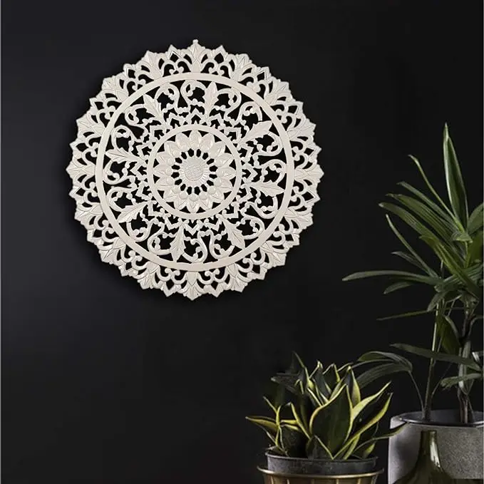 Wooden Wall Art ZigZag Decorative Panel Picture Wall Decor Wood Home Decor Figure Ornament Hanging