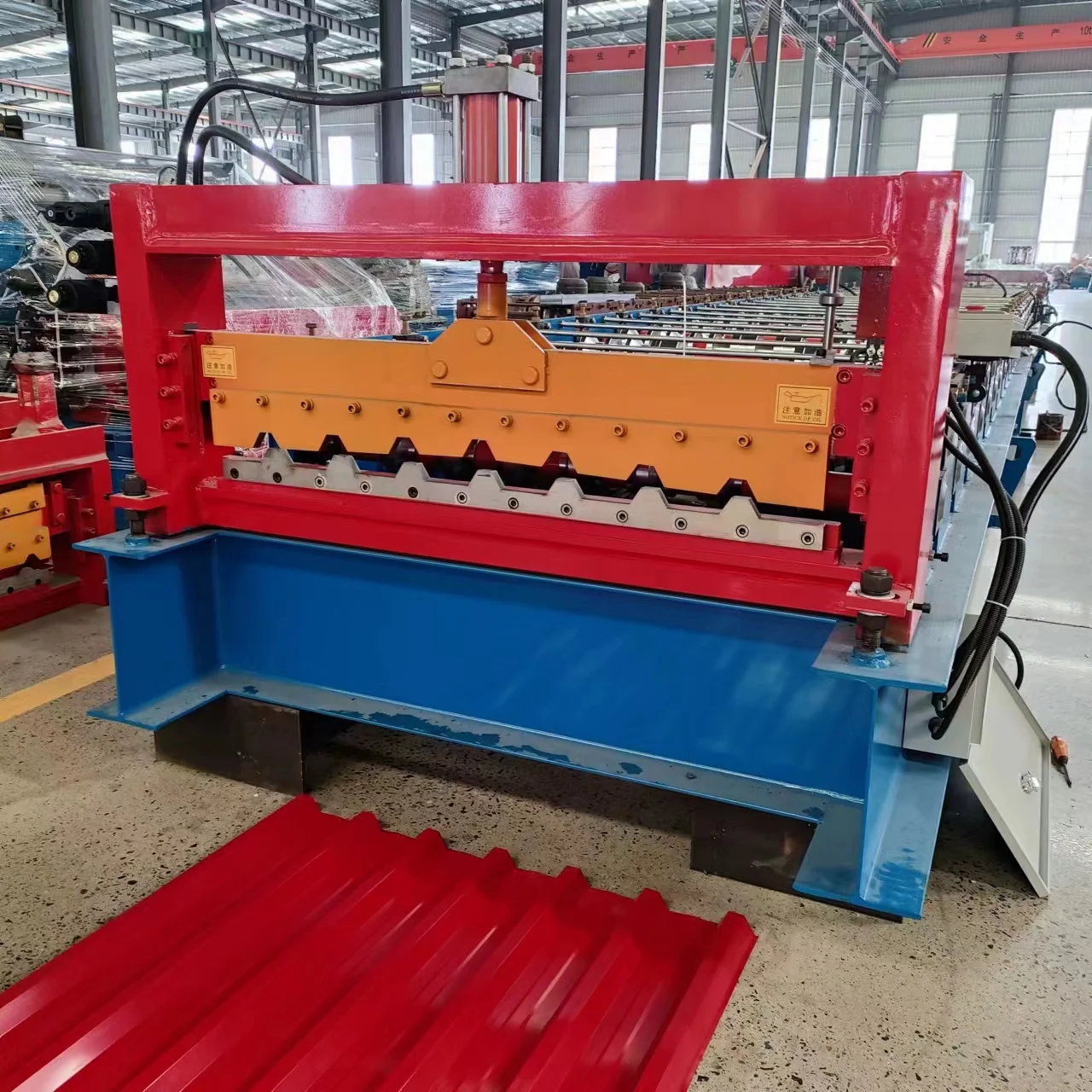 Long span Trapezoidal roofing sheet roll forming machine