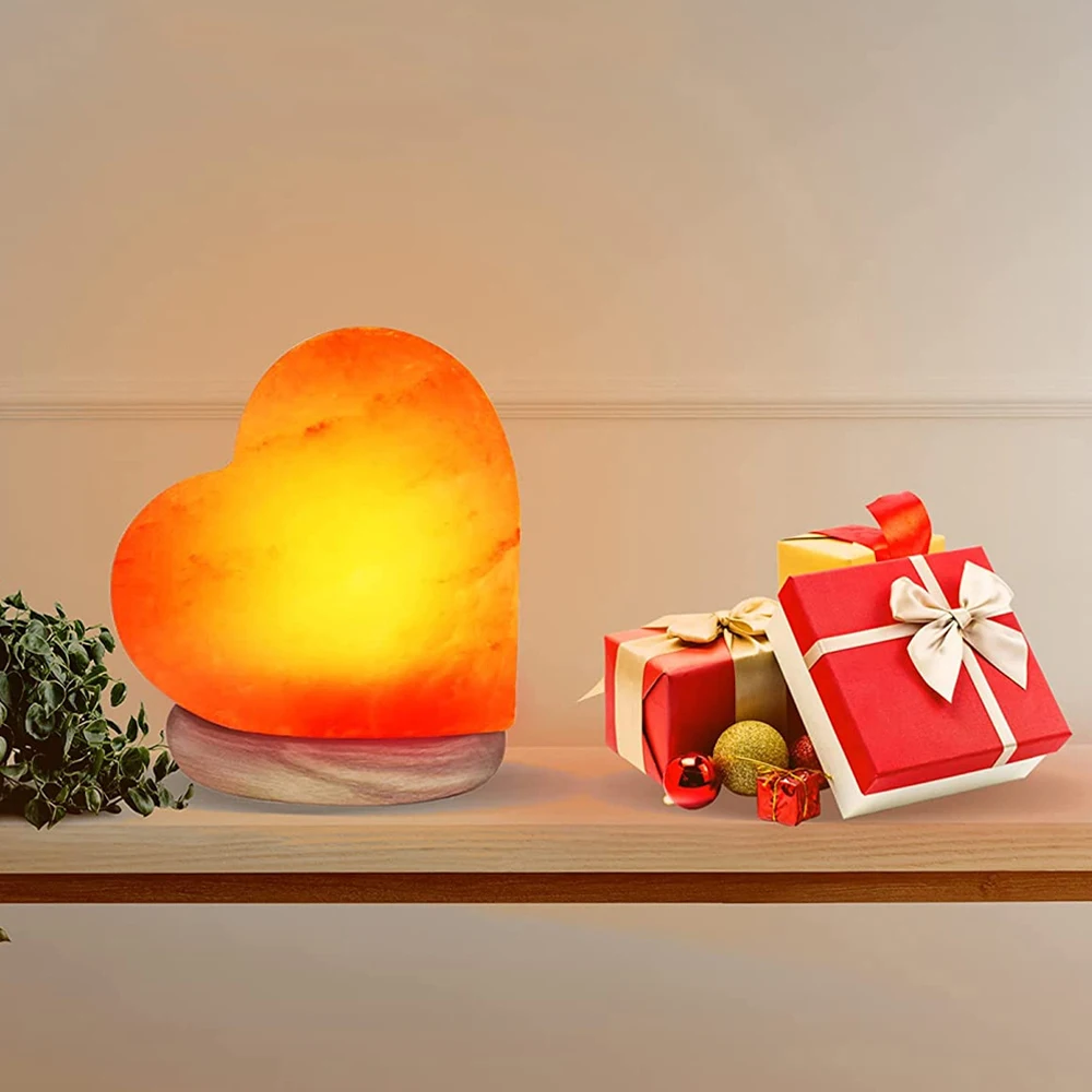 Dimmer Switch Wooden Crystal Rock Large Stone Base Natural Decoration Pakistan Pink Himalayan Salt Lamps