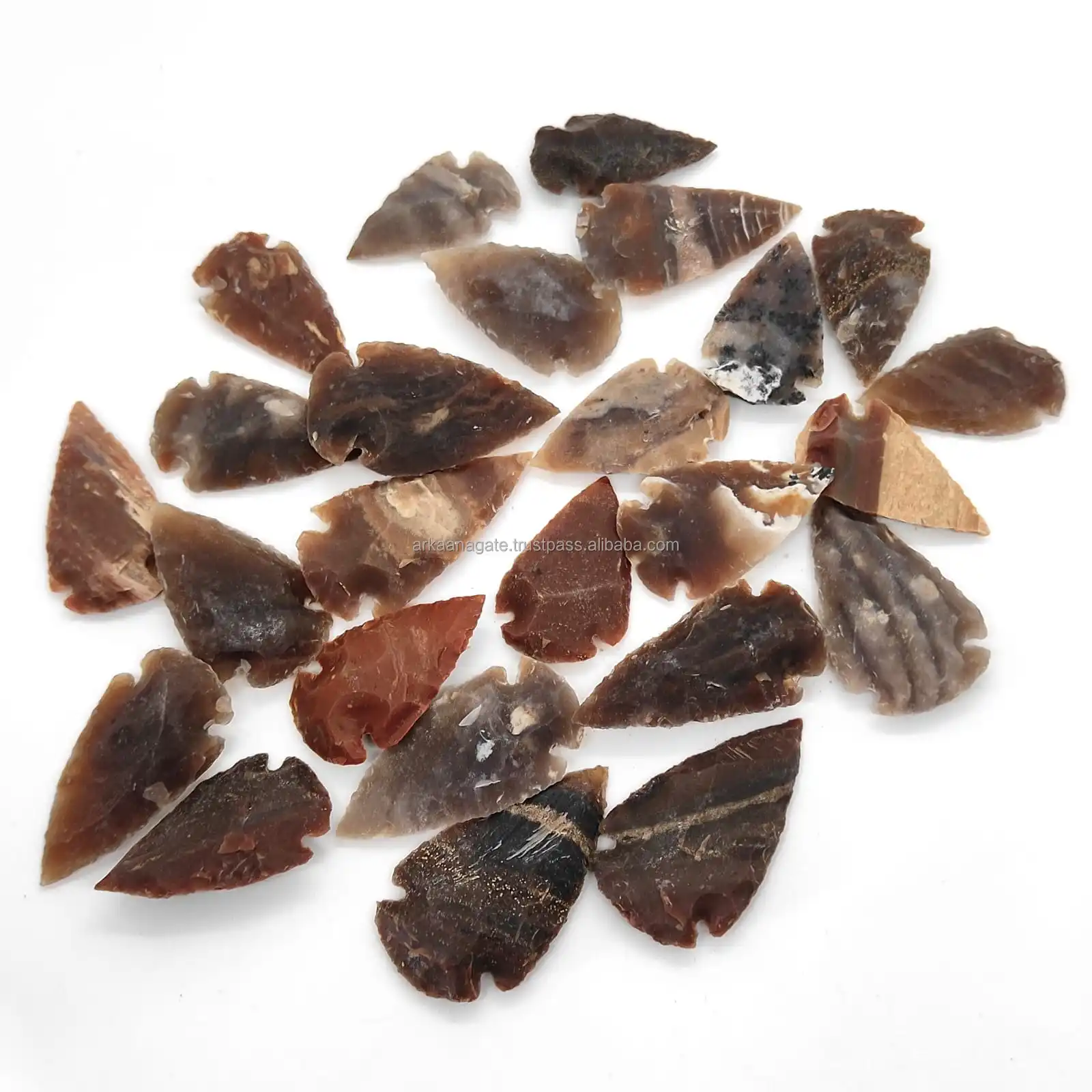 Wholesaler Fancy Jasper Arrowhead Point Spearhead Points chakra crystals healing For Sale