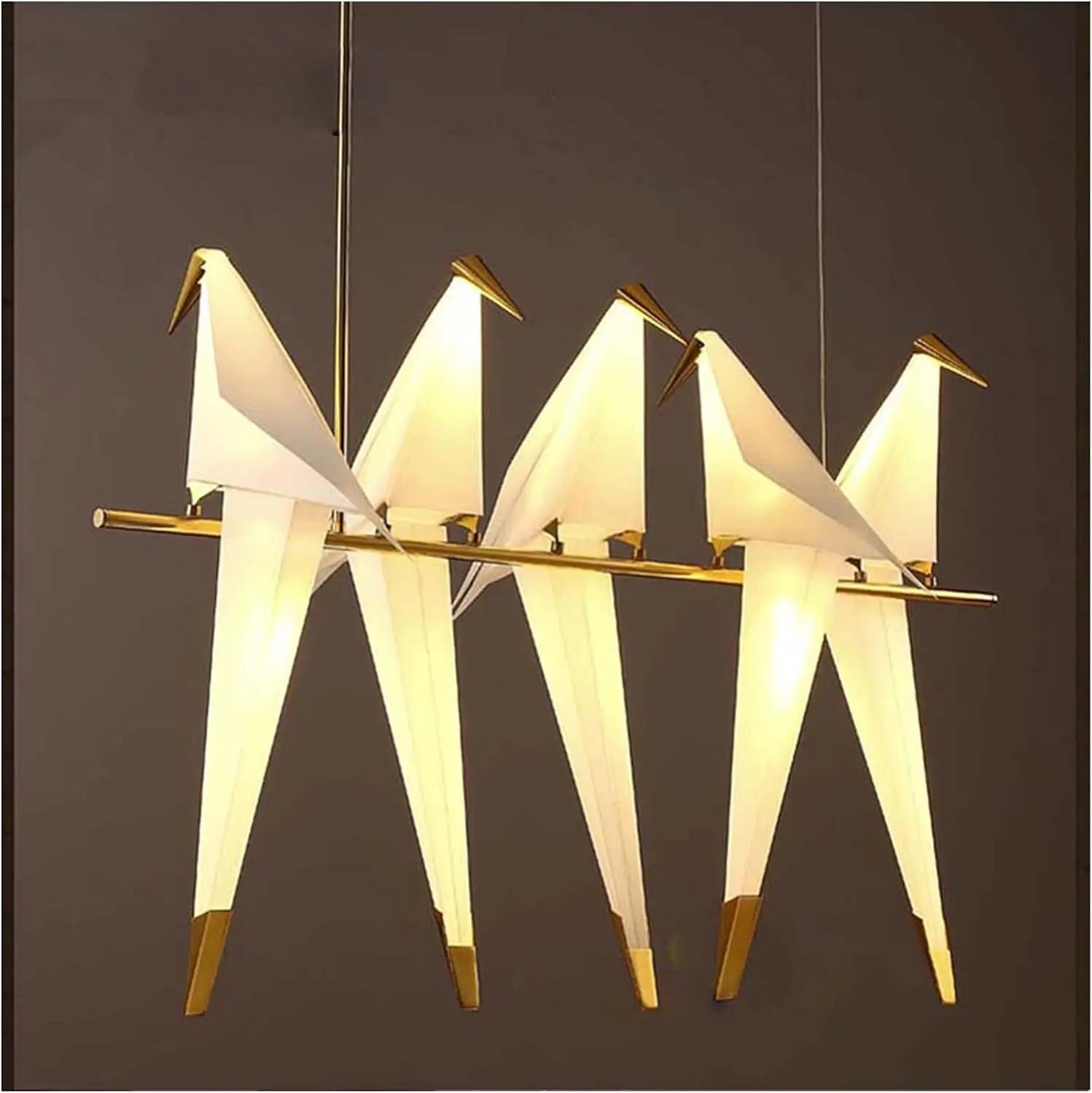 Modern Nordic  Hanging Paper Lights Origami Bird Lamp Wall Bedside Lamp for Loft Bedroom Living Room Restaurant Pendant Lamps