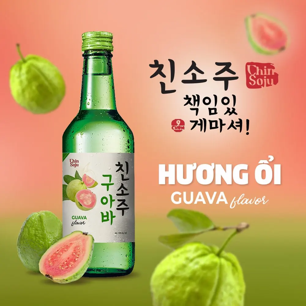 Various fruit Flavour 360ml Chin Soju Shochu high quality with good taste wholesale cheap price