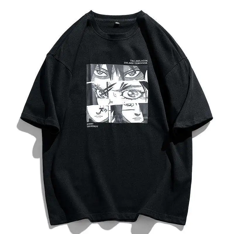 Factory Wholesale Rates Oem Hip Hop Latest Anime 3D Graphic Print Design Tshirt Men Printing Tee Shirt Heavyweight Drop Shoulder
