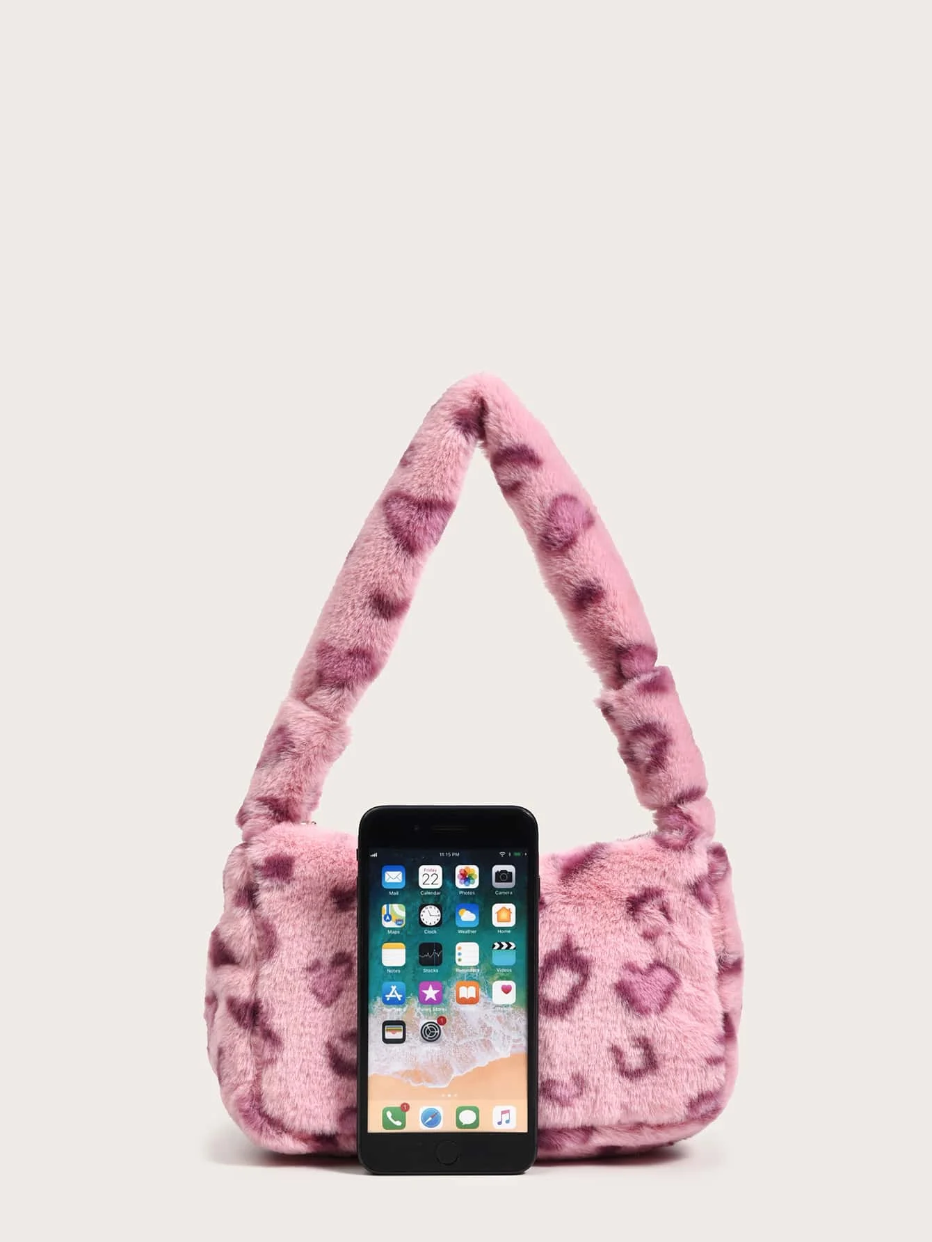 Fashion Pattern Soft Purses And Handbags Shoulder Plush Fluffy Tote Bag For Ladies