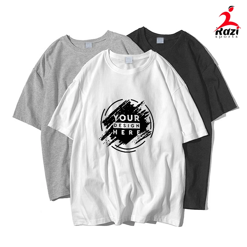 2024 Custom t-shirts 100% Cotton Pullover Men white t shirt Casual summer wear Customized Embossed Tee shirts best quality