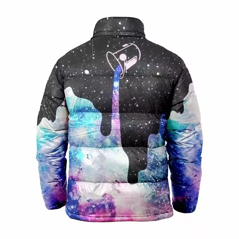 Buy Windproof Winter Customized Sublimation Printed Puffer jacket Quilted Padded Bubble Jackets