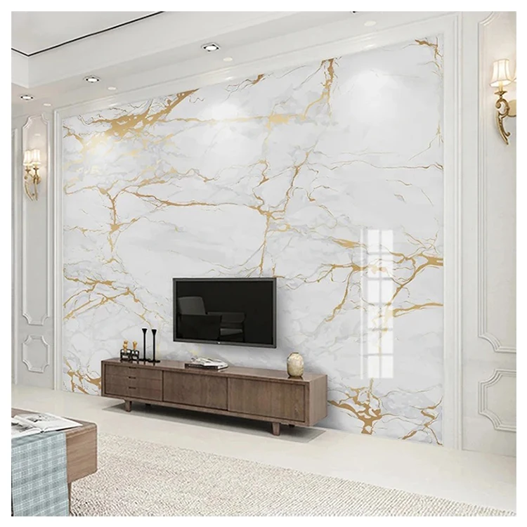 Light Luxury Modern Design 3D Marble Interior Wall Panel for Hotel and Home Decoration