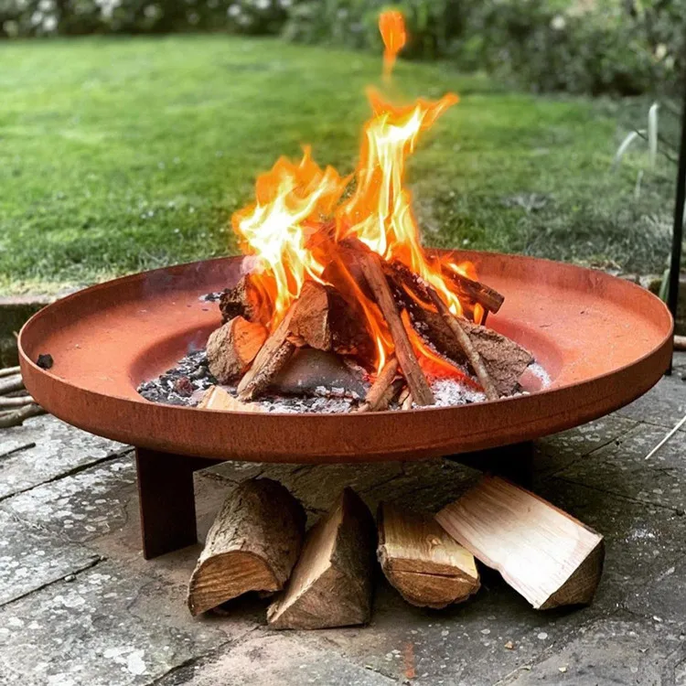 cheap price corten steel stove portable decorative indoor outdoor firepit heater round wood burning fire pit
