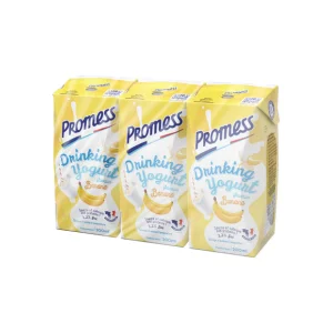 PROMESS Ambient Banana flavoured Drinking Yogurt in 200ml on-the-go brick - long shelf-life and halal certified