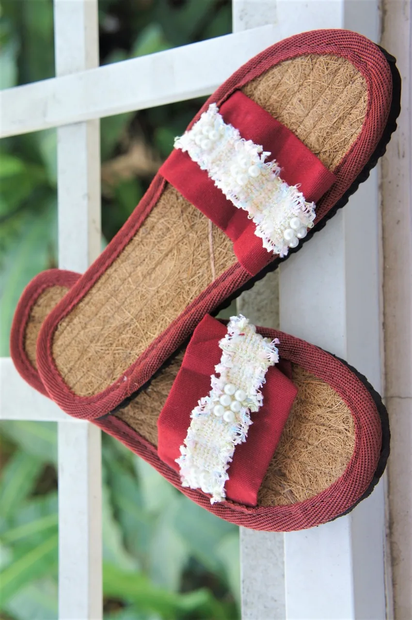 VIETNAM HIGH QUALITY Eco-friendly Coir Slippers Customized - Coconut Coir Fiber Sandals FASHIONABLE Women Shoes
